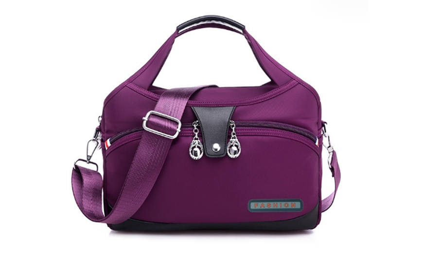 Image 7: Water-Resistant Multi-Pocket Crossbody Bag