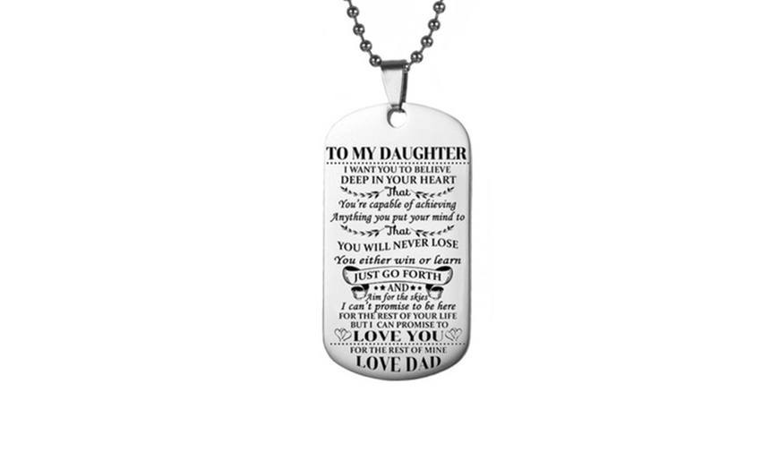 Image 8: To Son or Daughter Keychain or Necklace