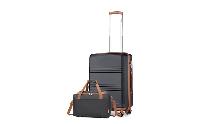 Image 6: Hard Shell ABS Suitcase and Travel Bag Set