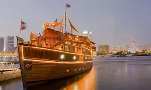 Enjoy a Rustar World's Largest Wooden Dhow Dinner Cruise Creek (Up to 77%) By Universal Travel Tourism