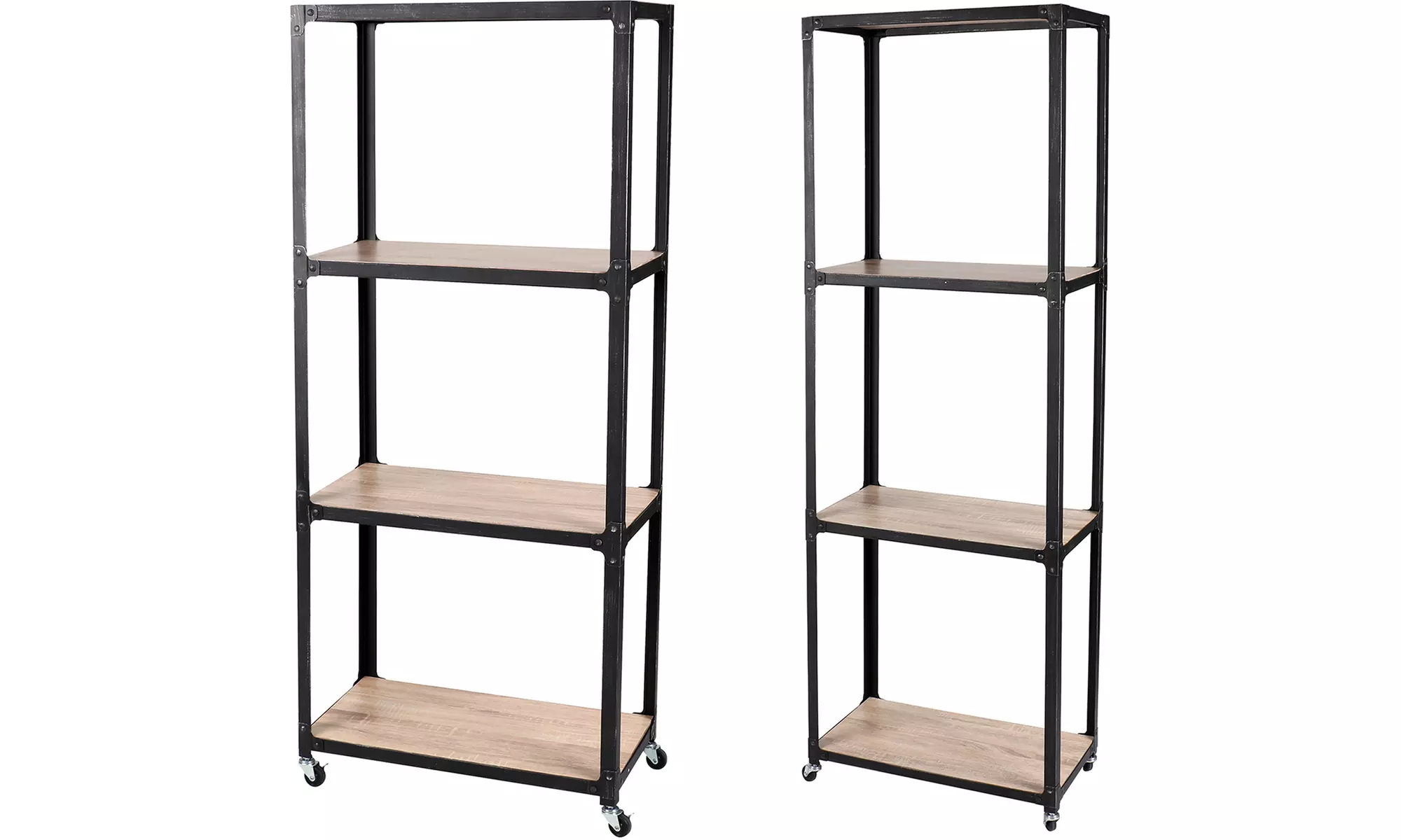 Bibliothèque 4 étagères avec roulettes - Primary Image