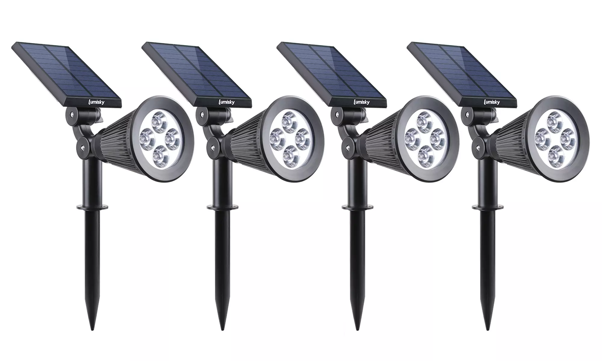 Spot solaire 2 en 1 de 4 LEDs