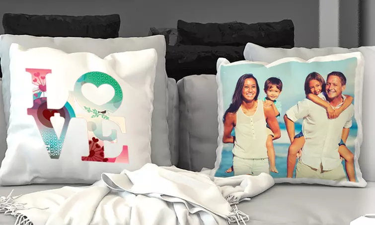 One, Two, Three, or Four Custom Photo Cushion Covers with Optional Filling from CanvasOnSale.com (Up to 88% Off) - Second Medium