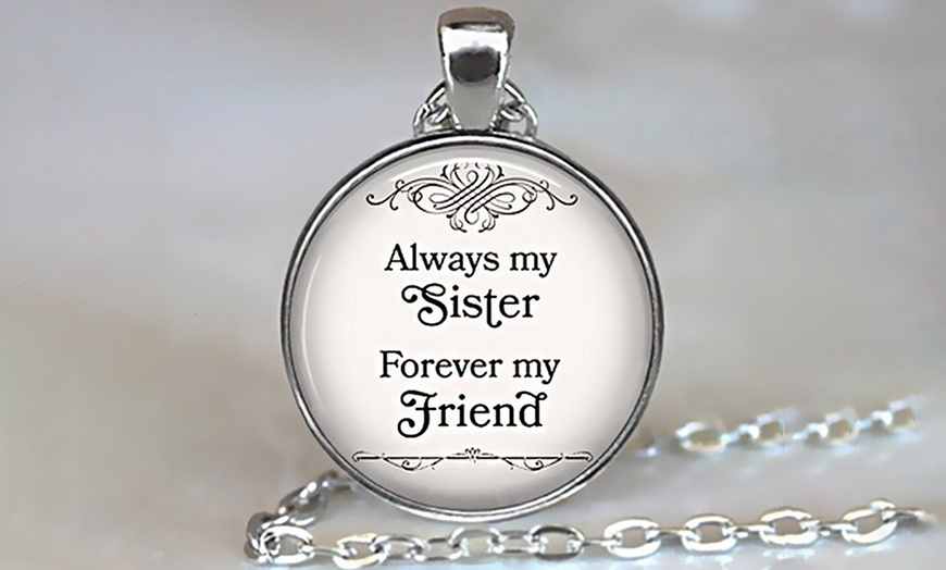 Image 2: Sister Quote Necklace