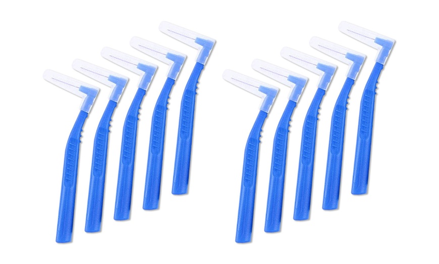 Image 6: One, Two or Three 0.7mm Floss Brush Five-Packs