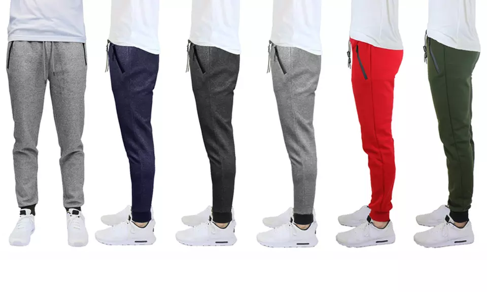 Men's Tech-Fleece Joggers with Zipper Pockets (2-Pack) - Primary Image