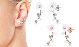 Philip Jones Earrings with Crystals from Swarovski®