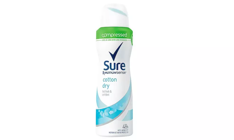 Three-Pack of Sure Women Cotton Ultra Dry Antiperspirant Deodorant 125ml - Image 2