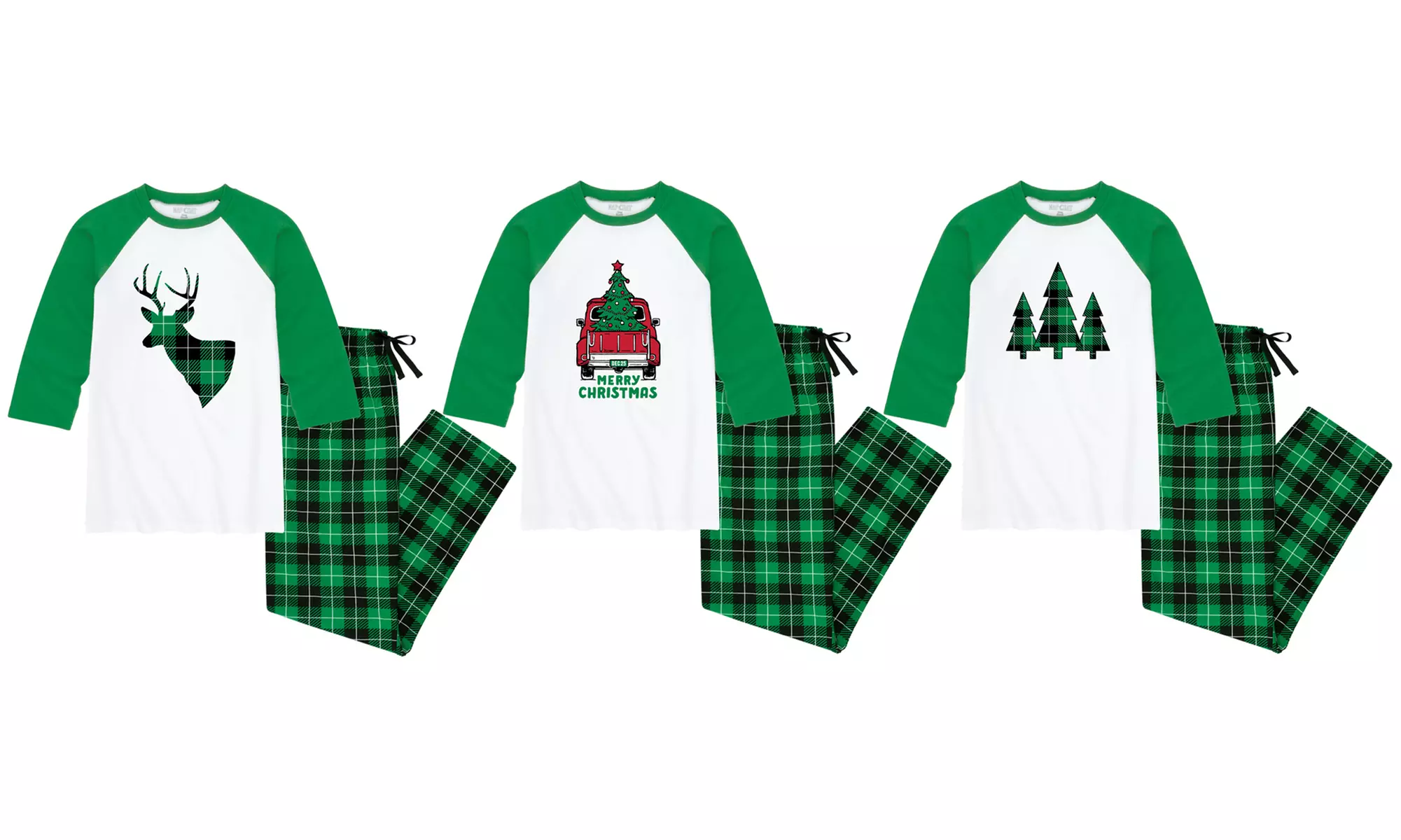 Nap Chat Green Plaid Pajamas for Men and Women - Primary Image