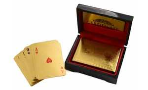 24ct Gold-Plated Playing Cards with Box