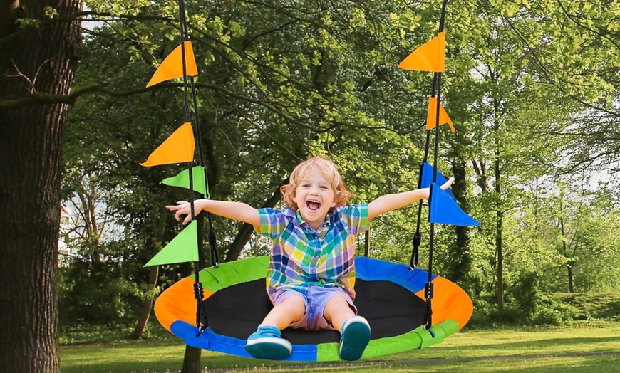 Image 1: Outsunny Kids' Hanging Swing