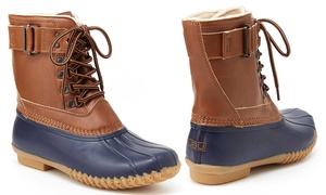 Women's Lace-Up Duck Boots