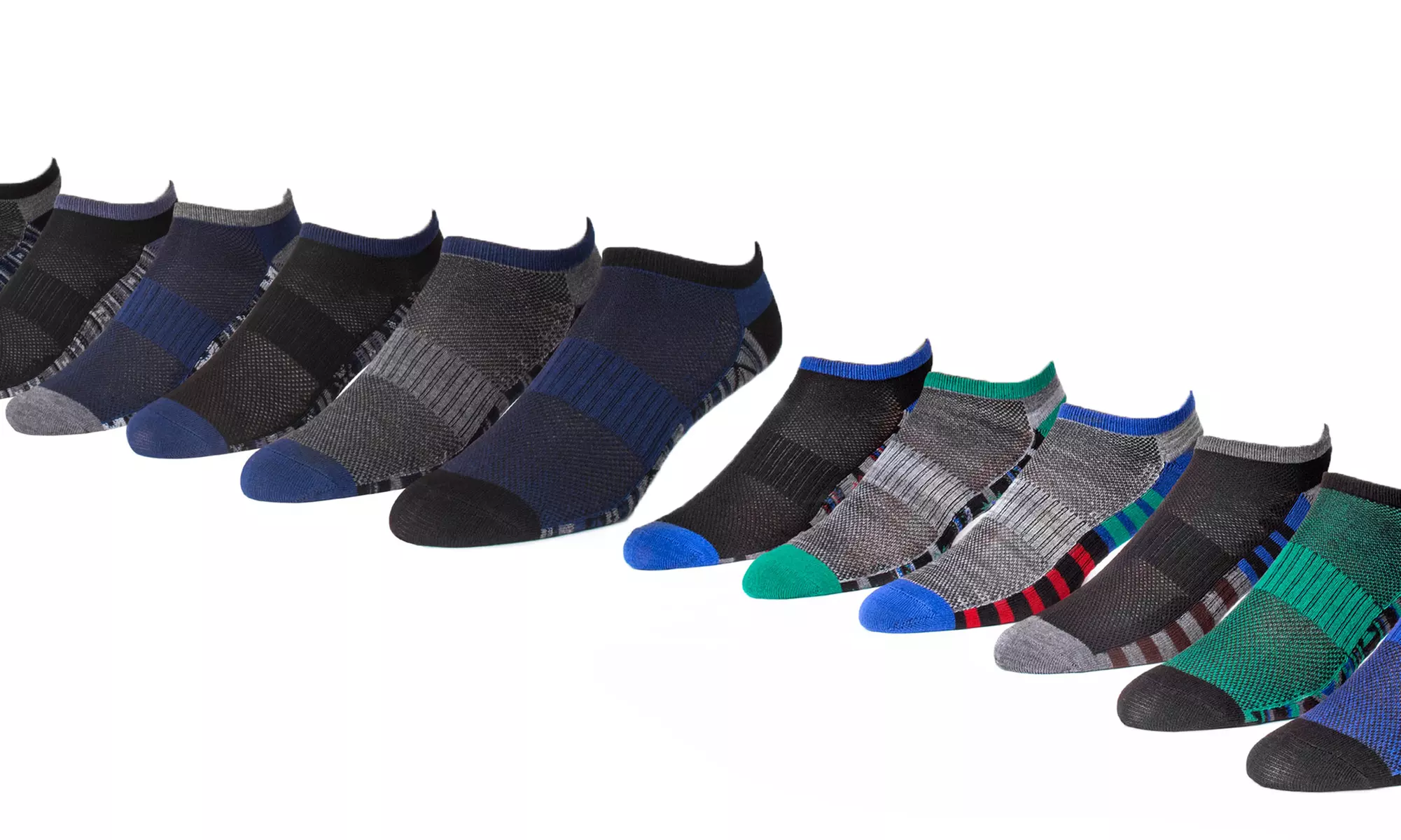 Muk Luks Men's No-Show Socks with Arch Support (6-Pairs) - Primary Image