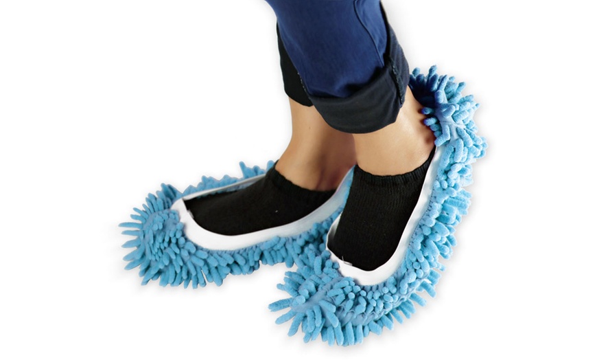 Image 9: Microfiber Washable Mop Slippers