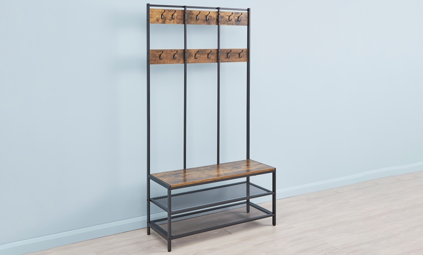 Image 2: Industrial Style Storage Bench