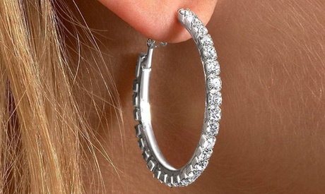 1 o 2 paia di orecchini con zirconi cubici