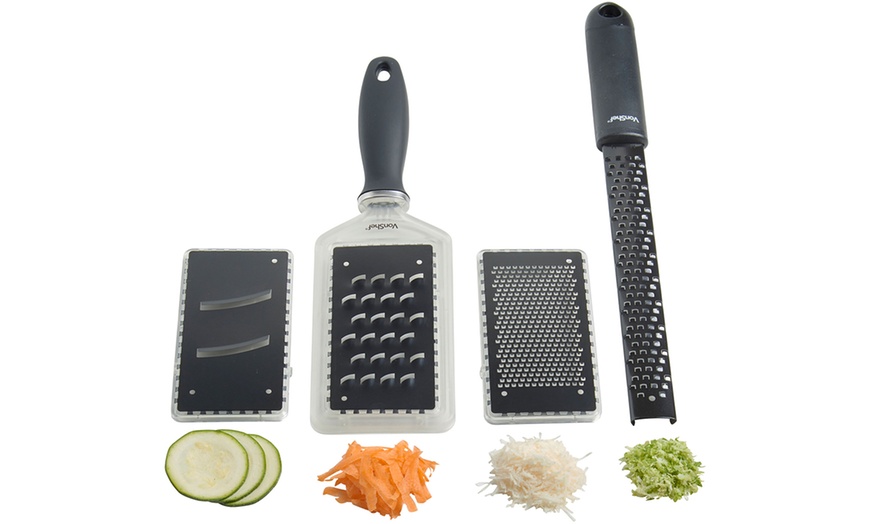 Image 5: Four-Piece Grater and Zester Set