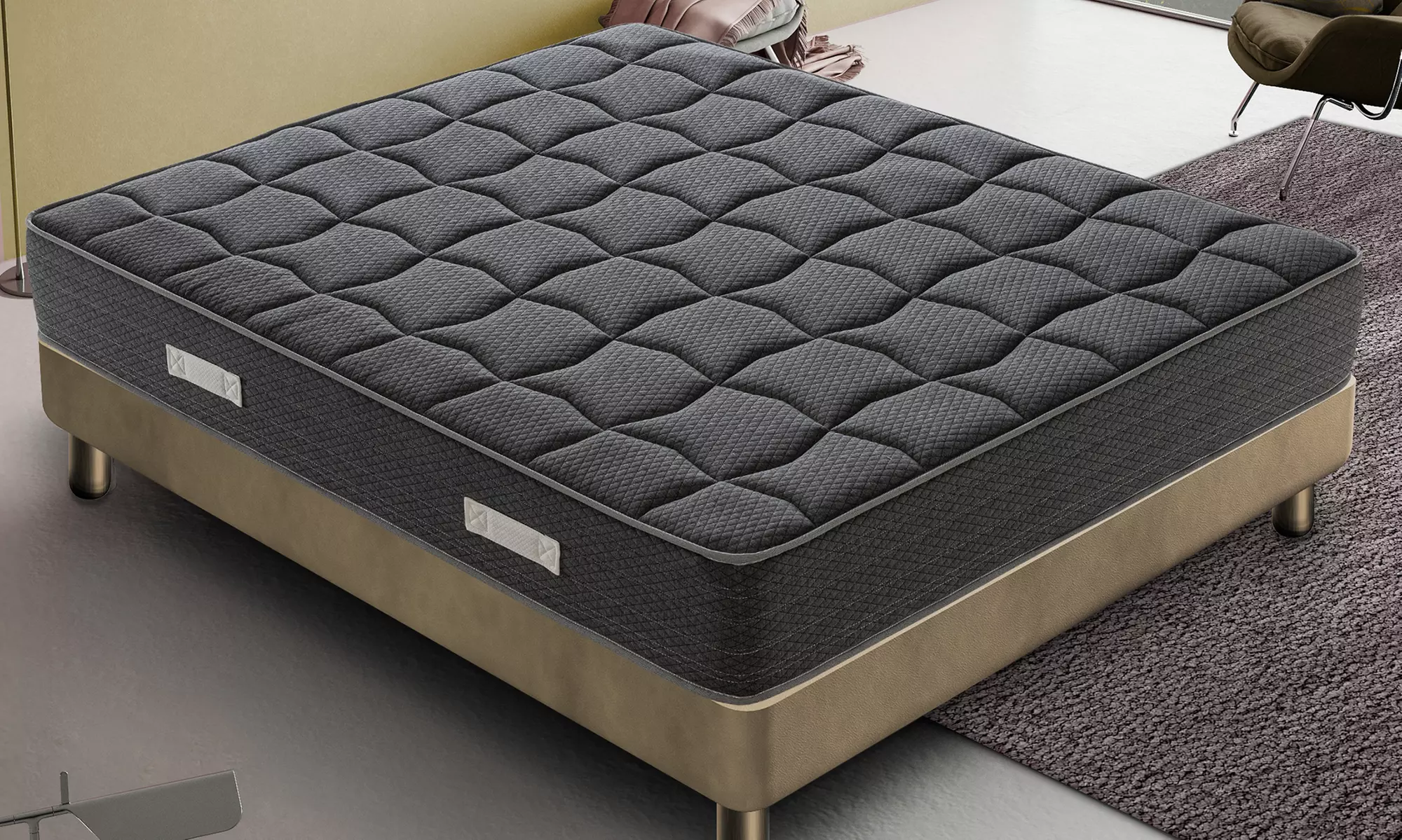 Ergonomische Memory-Schaum-Matratze „BlackMoon“ mit 9 Ruhezonen in der Größe nach Wahl - Primary Image