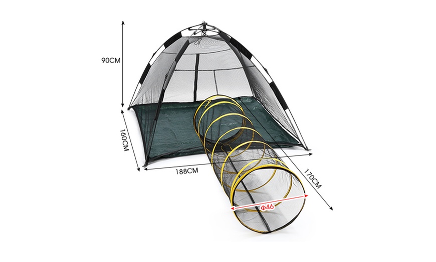 Image 3: Outdoor Pop-Up Portable Pet Tent