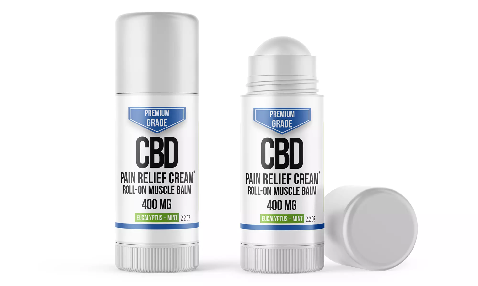 Select Organics CBD & Tea Tree Infused Pain Relief Cream Roll-On Balm (400mg) - Primary Image