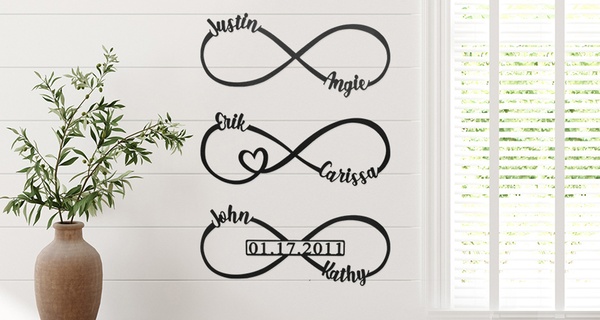 Custom Metal Infinity Signs for Unique Home Decor