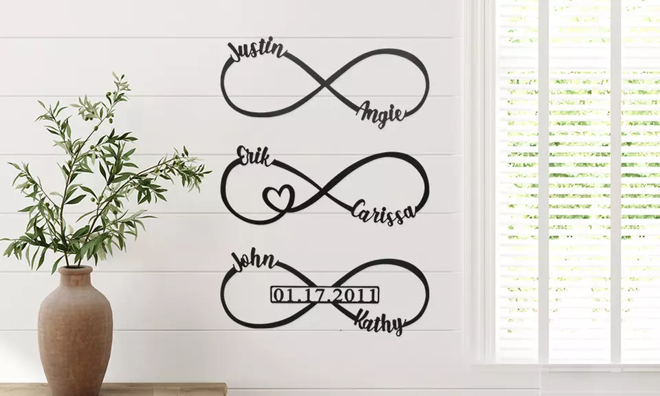 Custom Metal Infinity Signs for Unique Home Decor