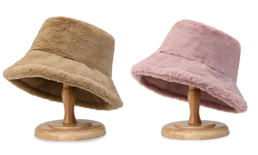 Image 10: One or Two Women's Plush Bucket Hat