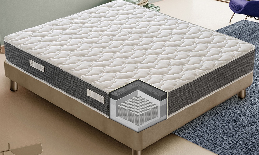 Matelas à mémoire de forme et à ressorts ensachés 11 zones