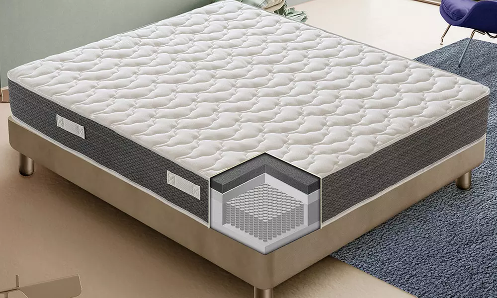 Matelas à mémoire de forme et à ressorts ensachés 11 zones