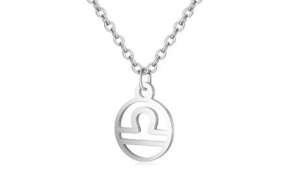 Collier astrologique en acier inoxydable, doré ou argent