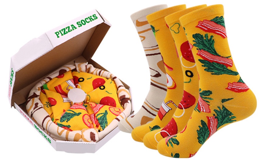 Image 1: Pizza Socks in a Box