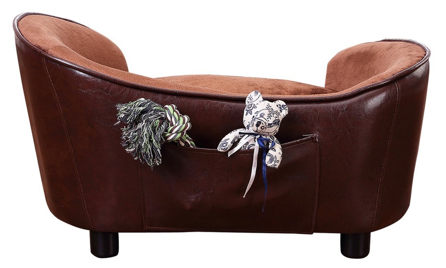 Image 4: PawHut Pet Sofa Bed