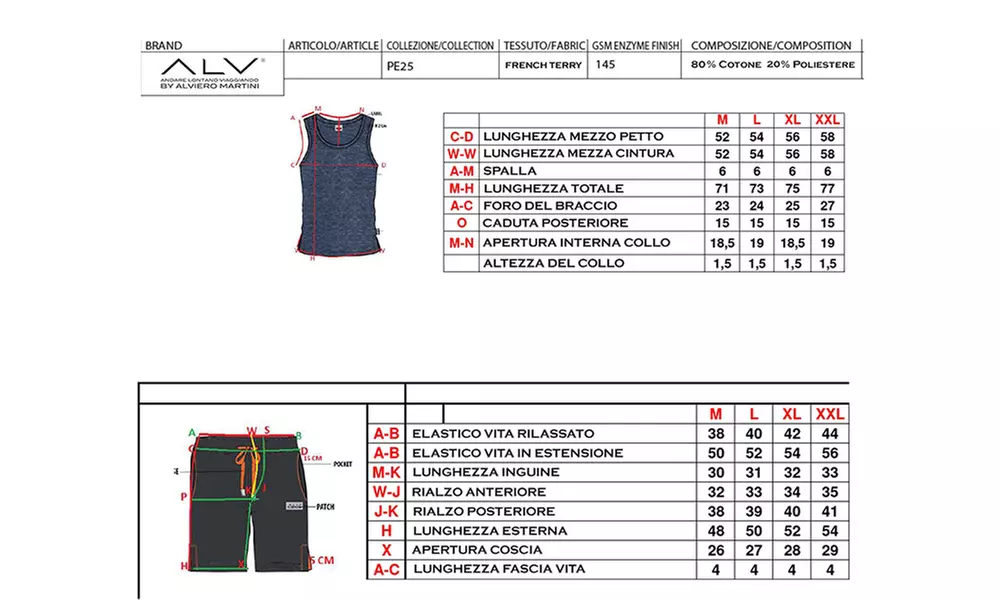 1 o 2 completini estivi con maglietta e pantaloncini ALV