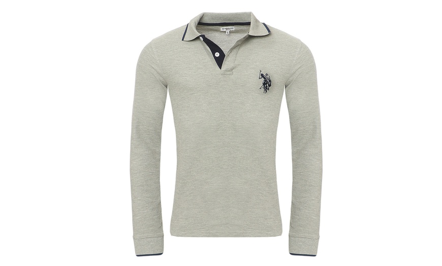 Image 6: U.S. Polo Assn ​langärmliges Poloshirt für Herre