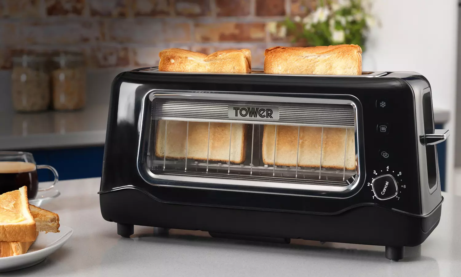 Tower T20011 Two-Slice Glass Toaster - Primary Image