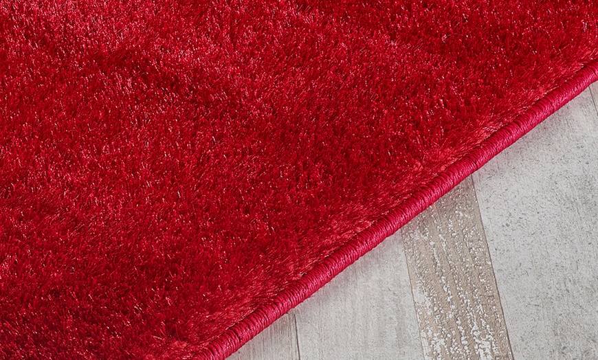 Image 36: Shimmer Soft Shiny Thick Shaggy Rug