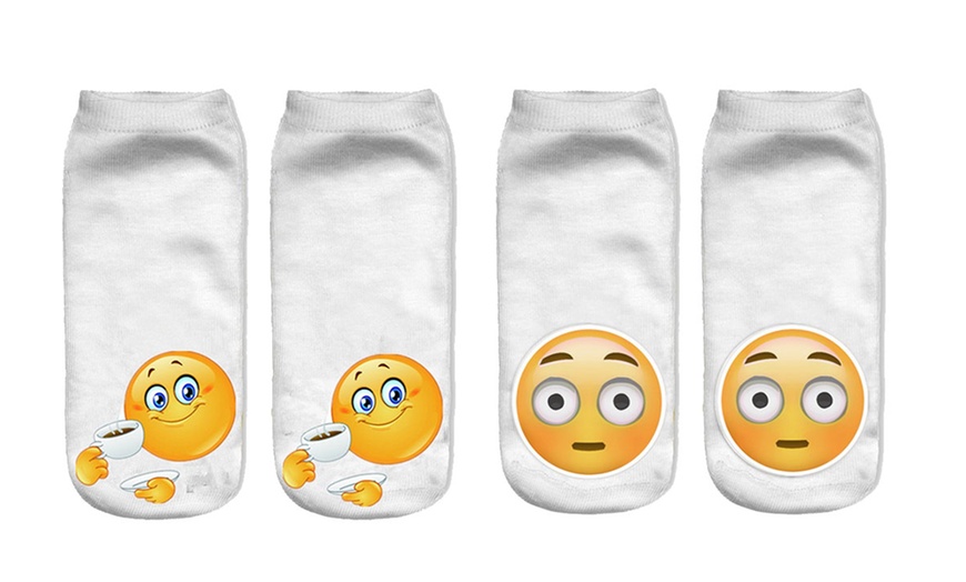 Image 11: Lot de 2, 5 ou 10 paires de chaussettes Emoji 