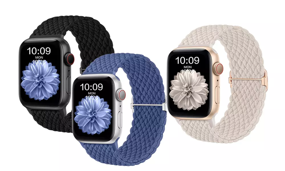 1x oder 2x geflochtenes Armband für Apple Watch