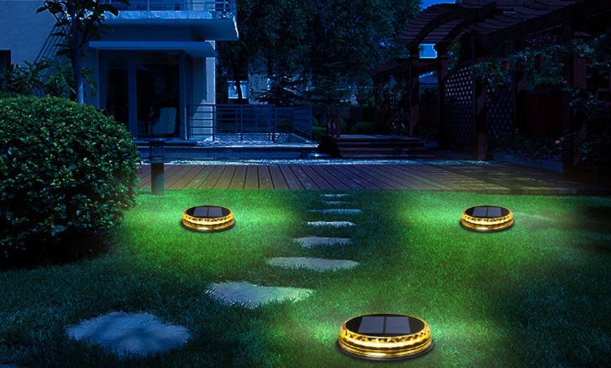 Image 6: Solar Round Garden Lawn Lights