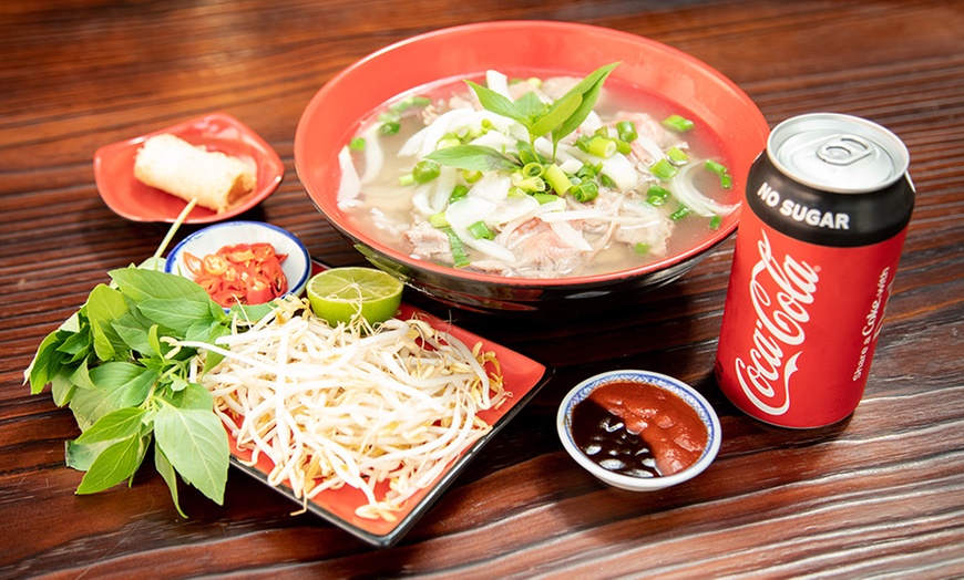 Image 4: Pho with Spring Roll & Soft Drink