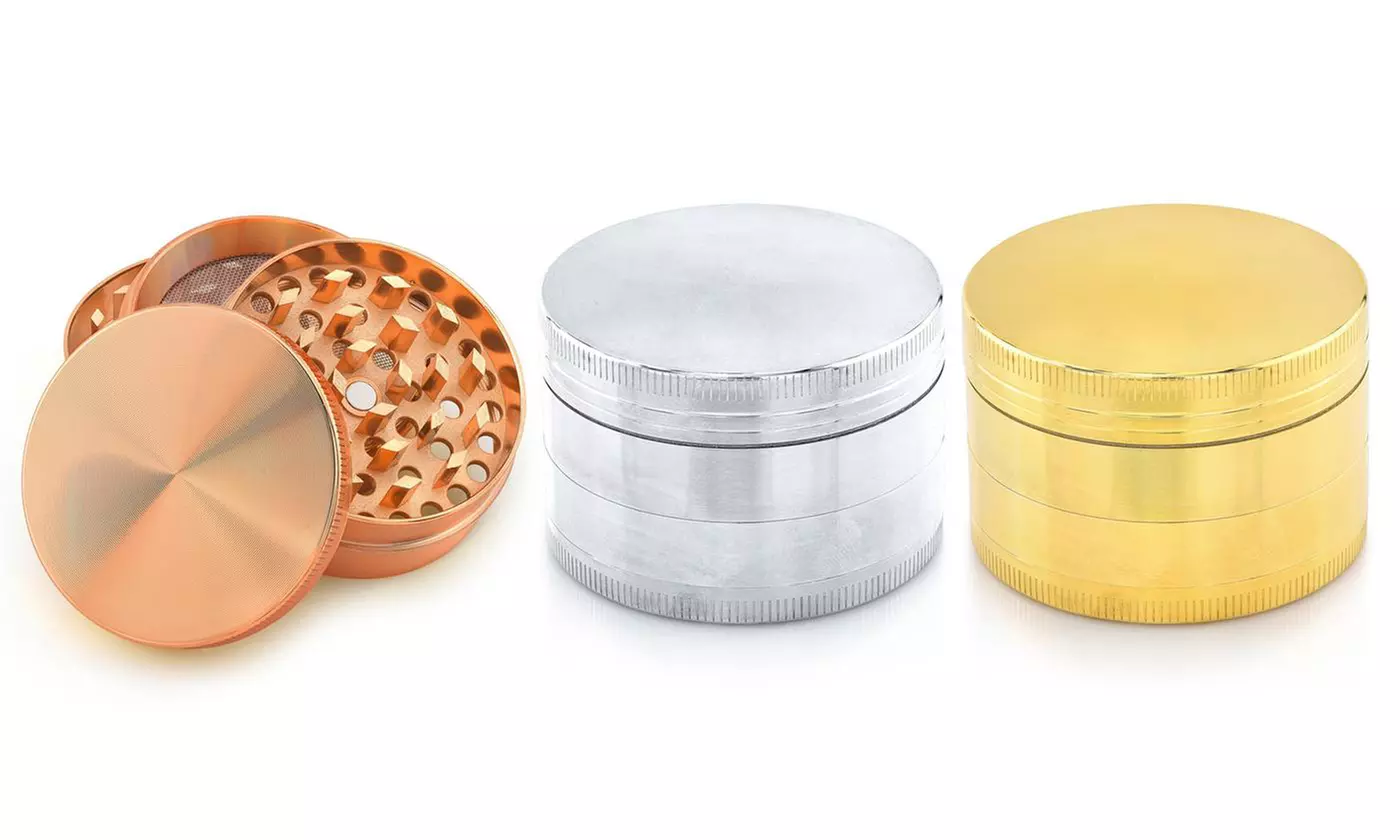 Real 24K Gold and Sterling Silver Titanium Herb Grinders - Primary Image