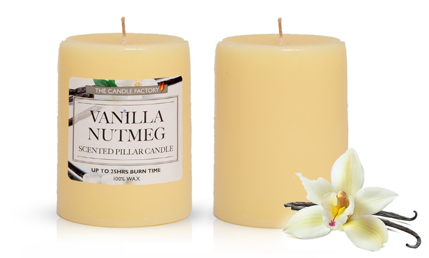 Image 12: Four Scented Pillar Candles