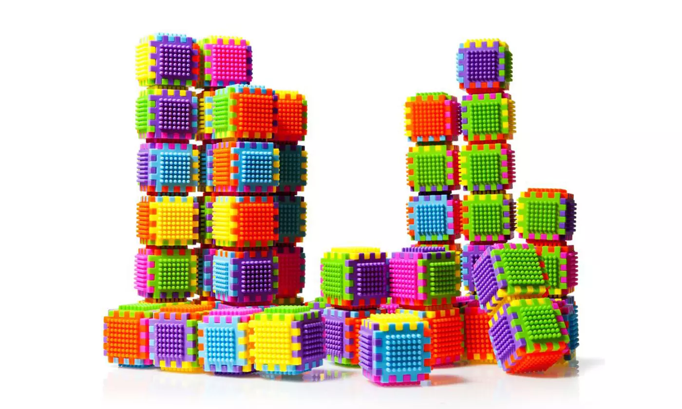 Dimple Stacking Bristle Blocks Set (60-Piece) - Primary Image