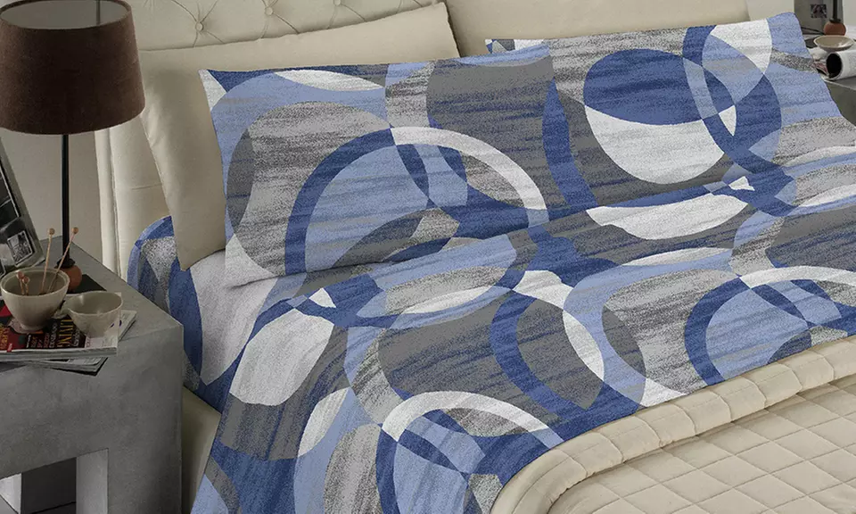 Completo Lenzuola No Stiro, Microfibra effetto Seta, Made in Italy