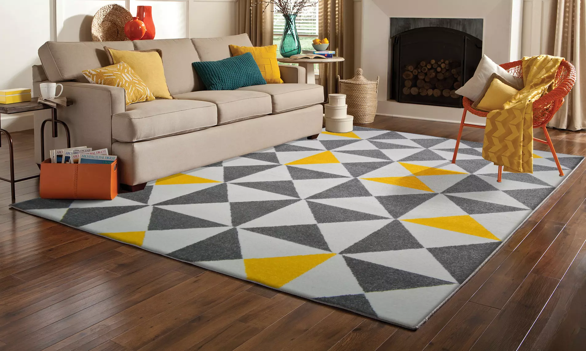 Tapis Aya disponibles en plusieurs coloris, style scandinave - Primary Image