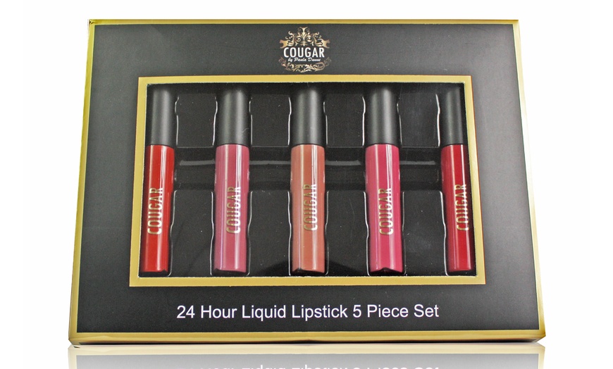 24 Hour Matte Liquid Lipstick Set 5 Piece Groupon 0556