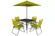Set da Pranzo 6 Pezzi per Giardino con Ombrellone e 4 Sedie Shally Dogan - Image 6
