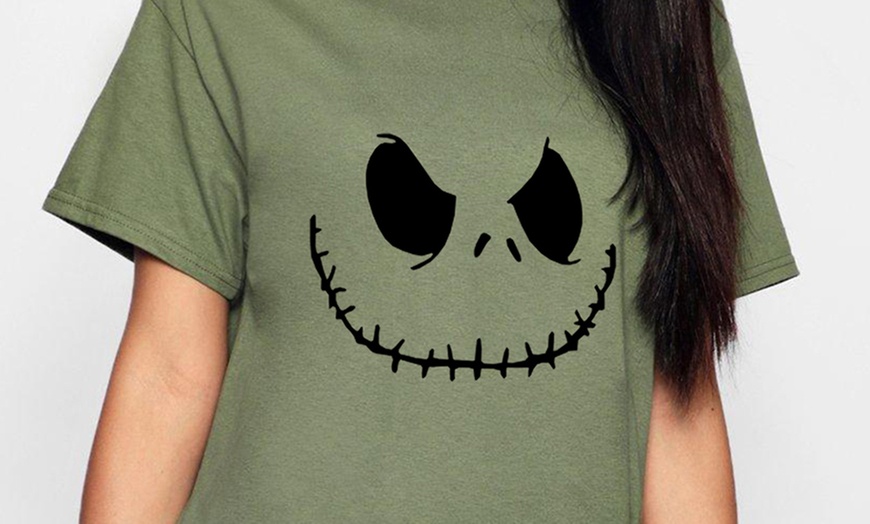 Image 6: Halloween Scary Face Oversized Tshirt 