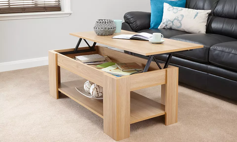 Lift-Top Coffee Table in Colours of Choice With Free Delivery - Primary Image