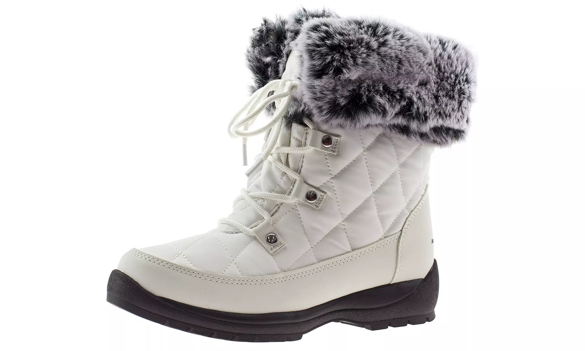 ArcticShield Women's Anna Waterproof Insulated Memory Foam Fur Winter Snow Boots - Second Medium